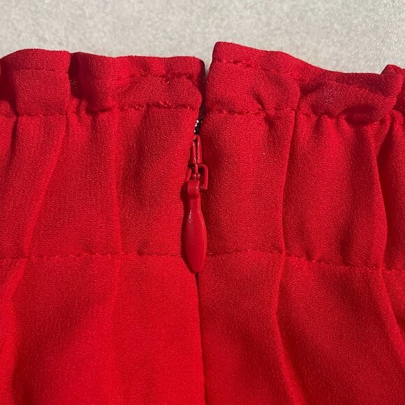 NWT J. Crew Pleated Maxi Skirt Drapey Georgette Womens 14 Candy Apple Red CG359 - Picture 10 of 13